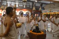 HH Swamiji's arrival and Deva Darshana - Guru Purnima, 10th July 2025. Pictures Courtesy Shriyuts Dinesh Karkal and Abhinav Kalla